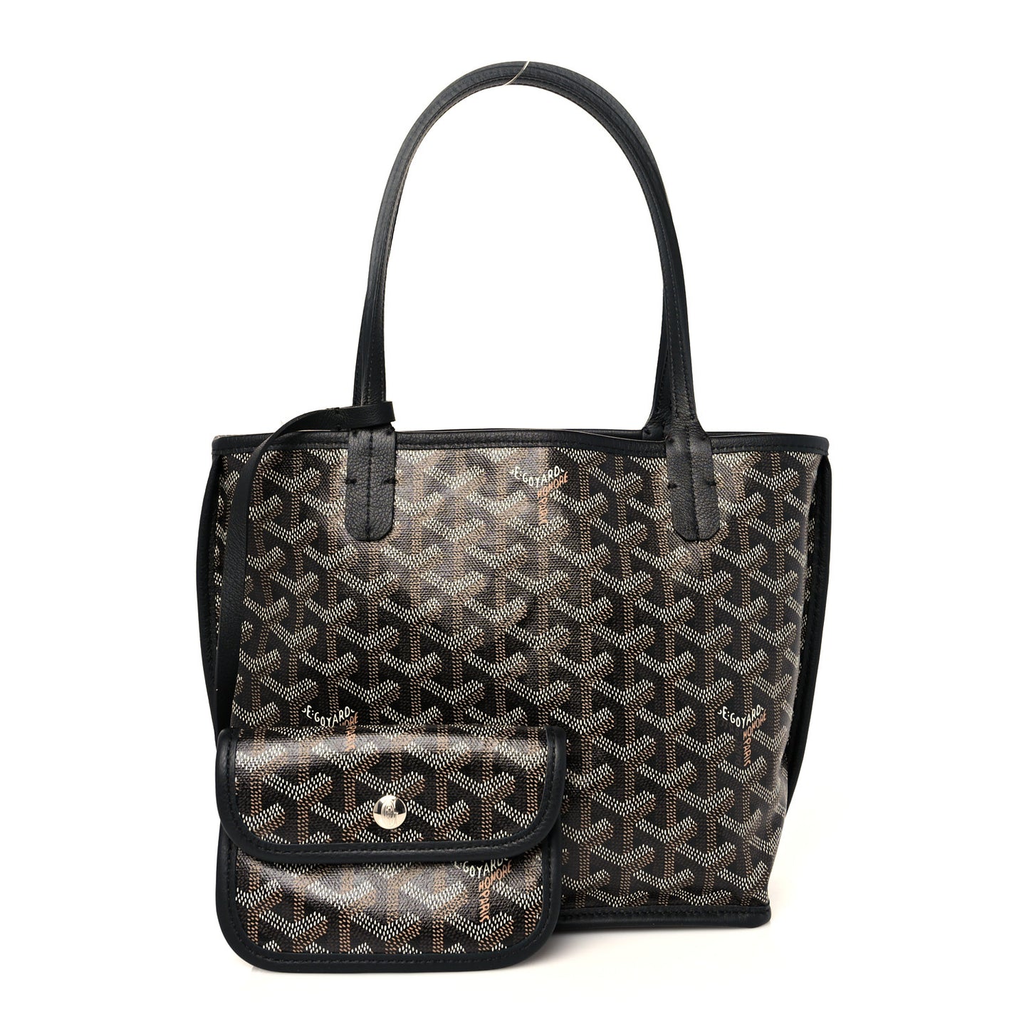 Goyardine Reversible Mini Anjou Black