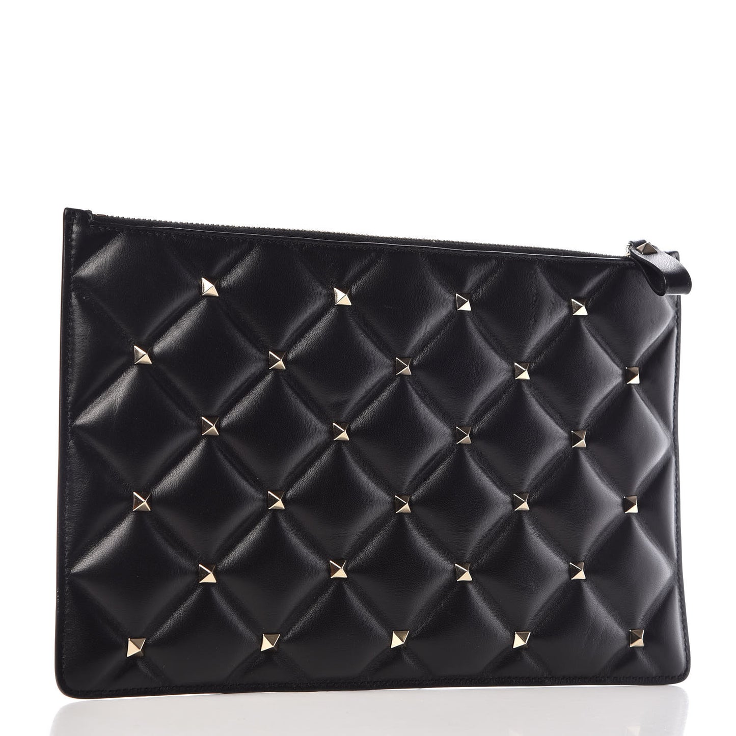Nappa Candystud Zip Pouch Black