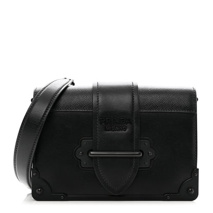 Prada City Calfskin Saffiano Cahier Bag Black 1 of 9