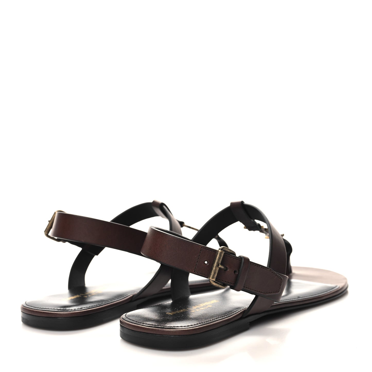 Calfskin Mens Cassandra Monogram Sandals 43 Moro
