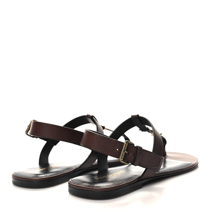 Saint Laurent Calfskin Mens Cassandra Monogram Sandals 43 Moro 4 of 9