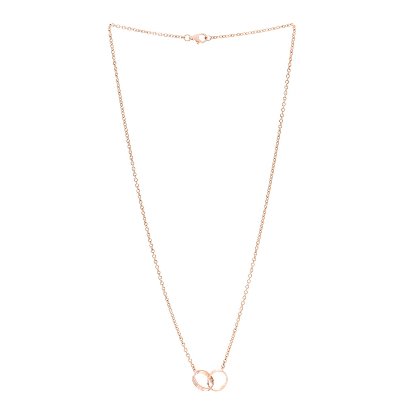 18K Pink Gold Interlocking LOVE Necklace
