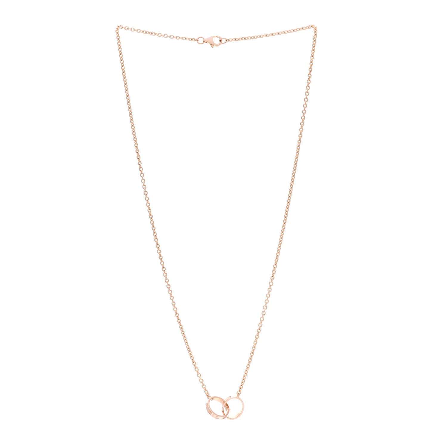 Cartier 18K Pink Gold Interlocking LOVE Necklace 3 of 8