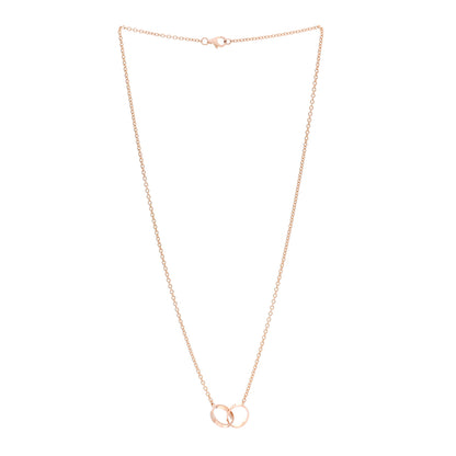 Cartier 18K Pink Gold Interlocking LOVE Necklace 3 of 8