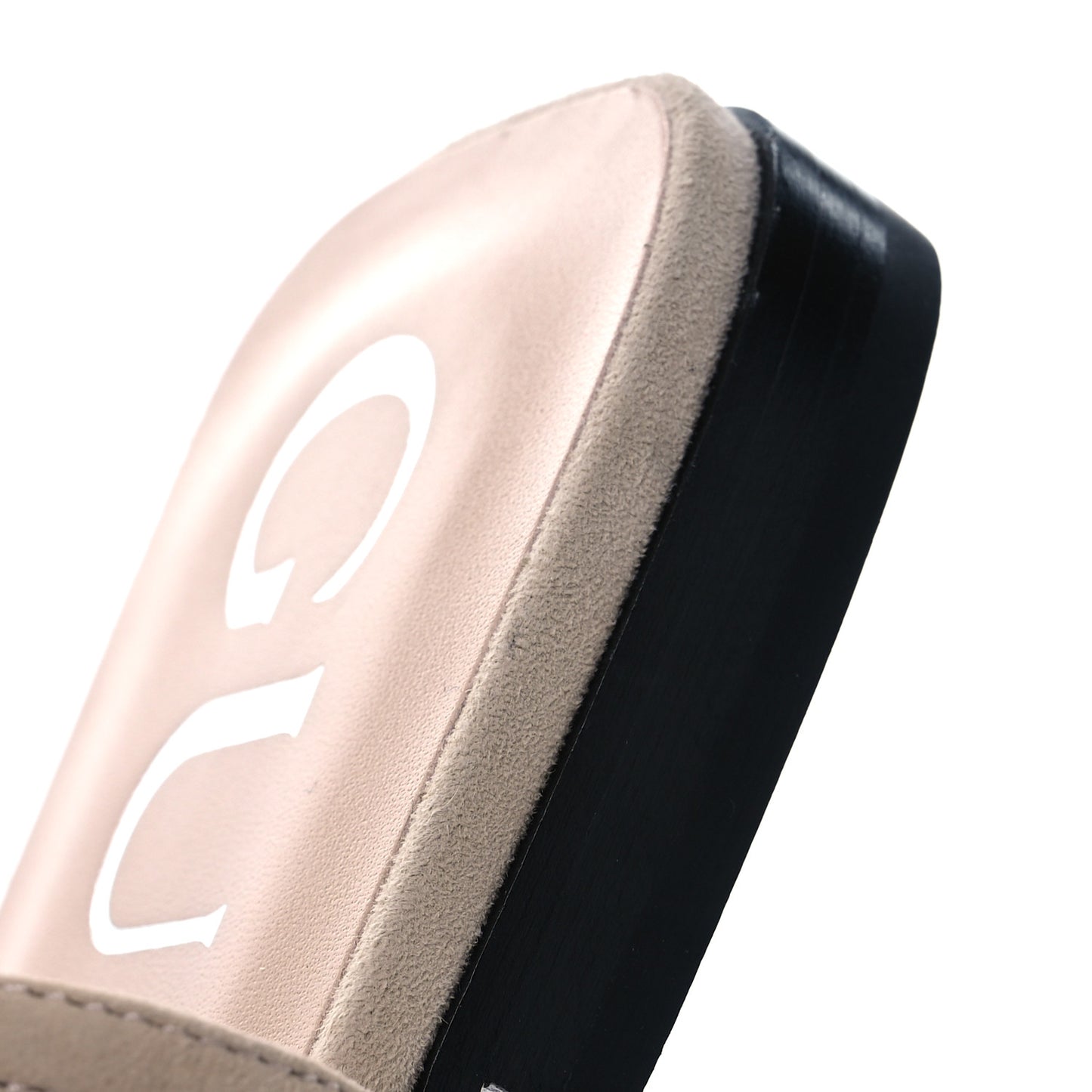 Suede Mesh Crystal GG Monogram Slingback Ballet Flats 39 Light Powder Skin Rose