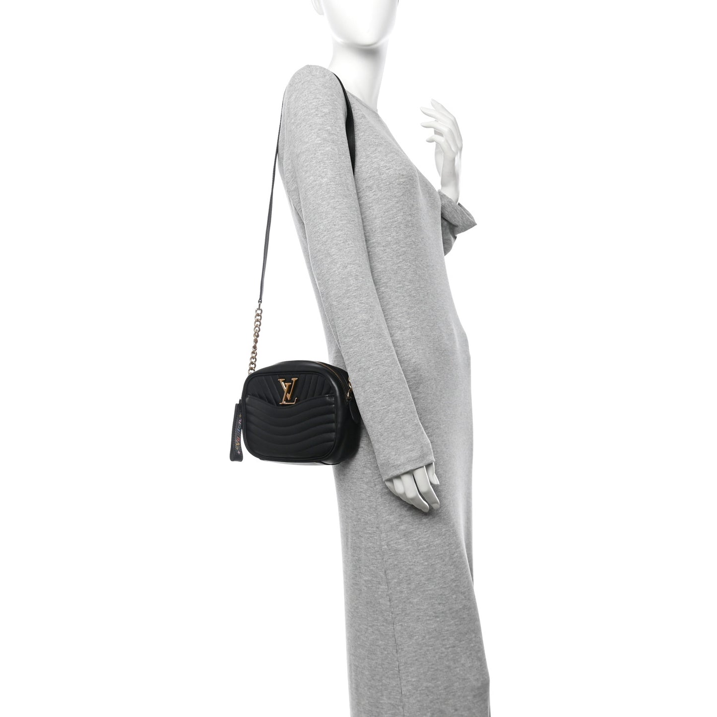 Calfskin New Wave Camera Bag NV Black