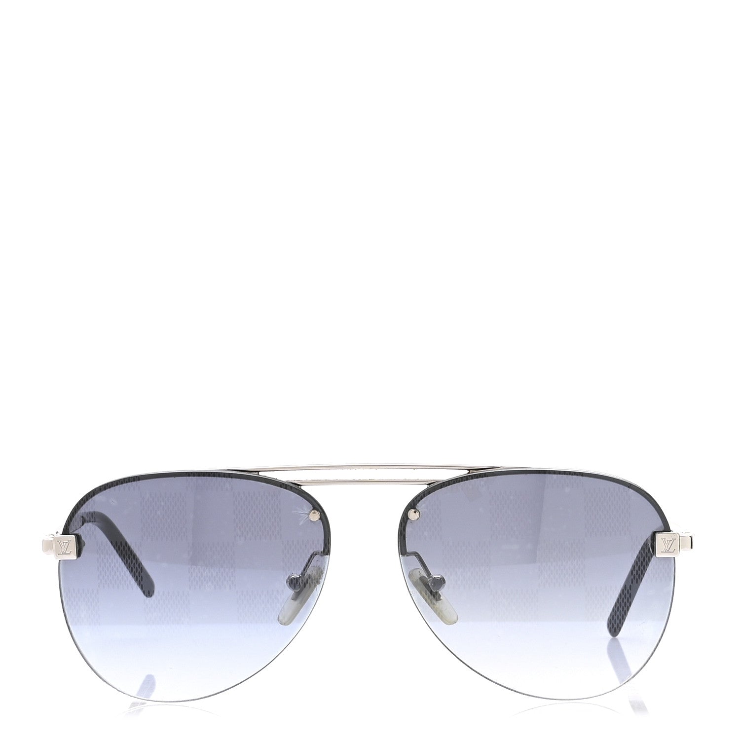 Louis Vuitton Damier Clockwise Sunglasses Z1271E Silver 3 of 6
