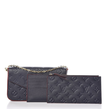 Louis Vuitton Empreinte Pochette Felicie Chain Wallet Marine Rouge 9 of 10