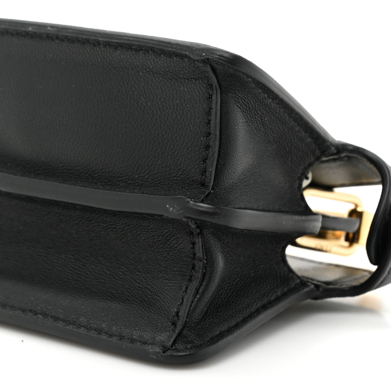 Fendi Shiny Nappa Nano Peekaboo Maxi Handle Satchel Black 8 of 12