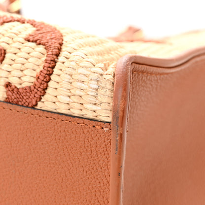 Louis Vuitton Raffia Calfskin Monogram Giant Onthego GM Tan 11 of 11