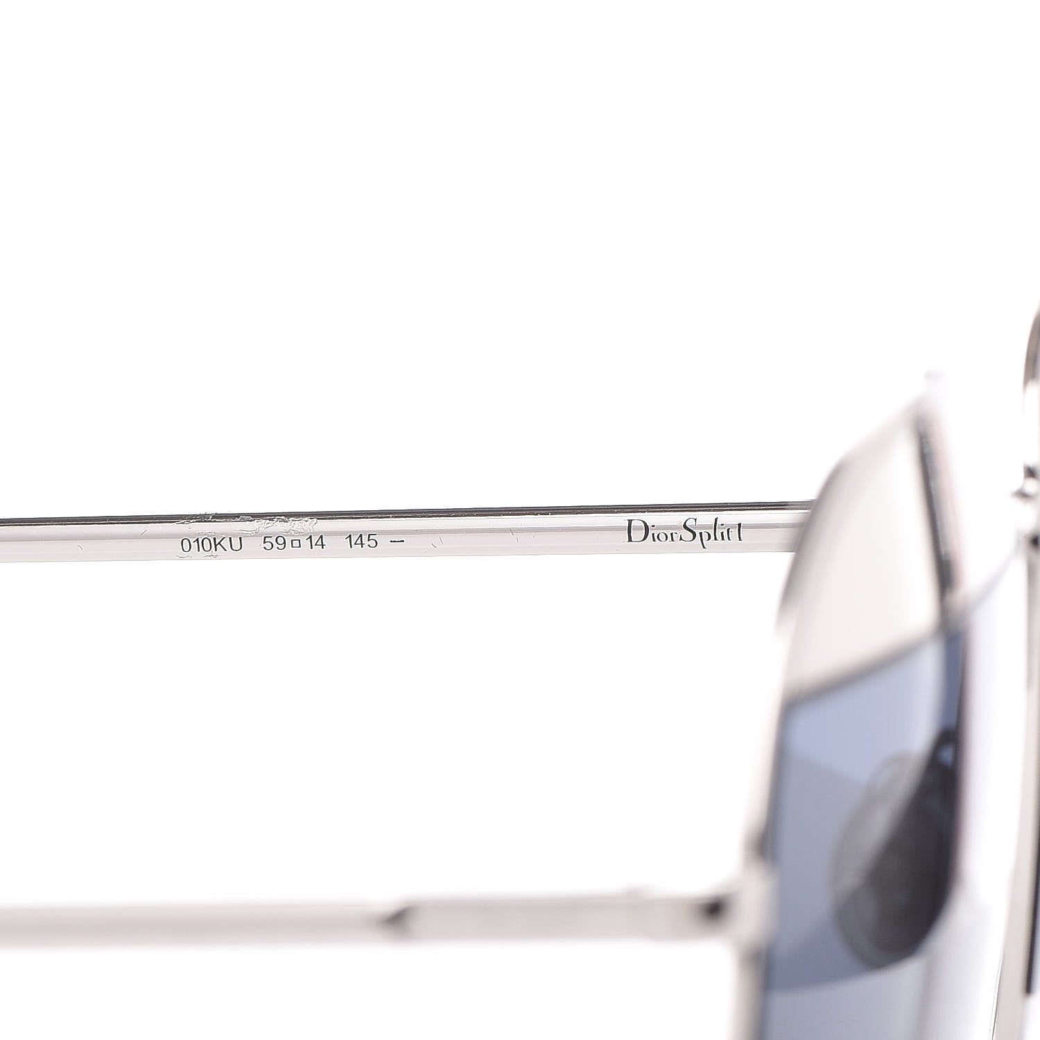 Christian Dior Split 1 Aviator Sunglasses Silver Blue 6 of 7