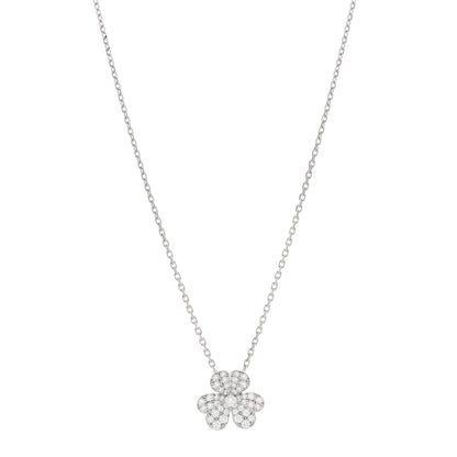 Van Cleef & Arpels 18K White Gold Diamond Small Frivole Pendant Necklace 1 of 5