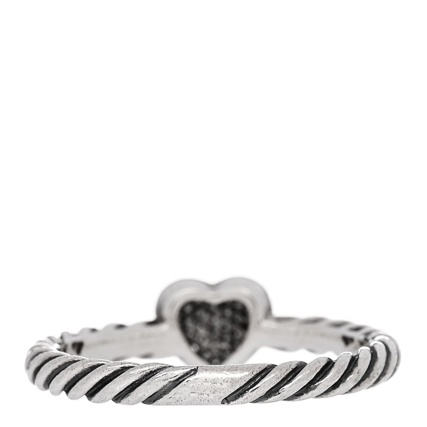 Sterling Silver Diamond Cable Classics Heart Ring 50 5.5