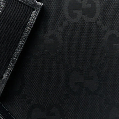 Gucci Monogram Jumbo GG Textured Dollar Calfskin Wristlet Messenger Bag Black 9 of 11