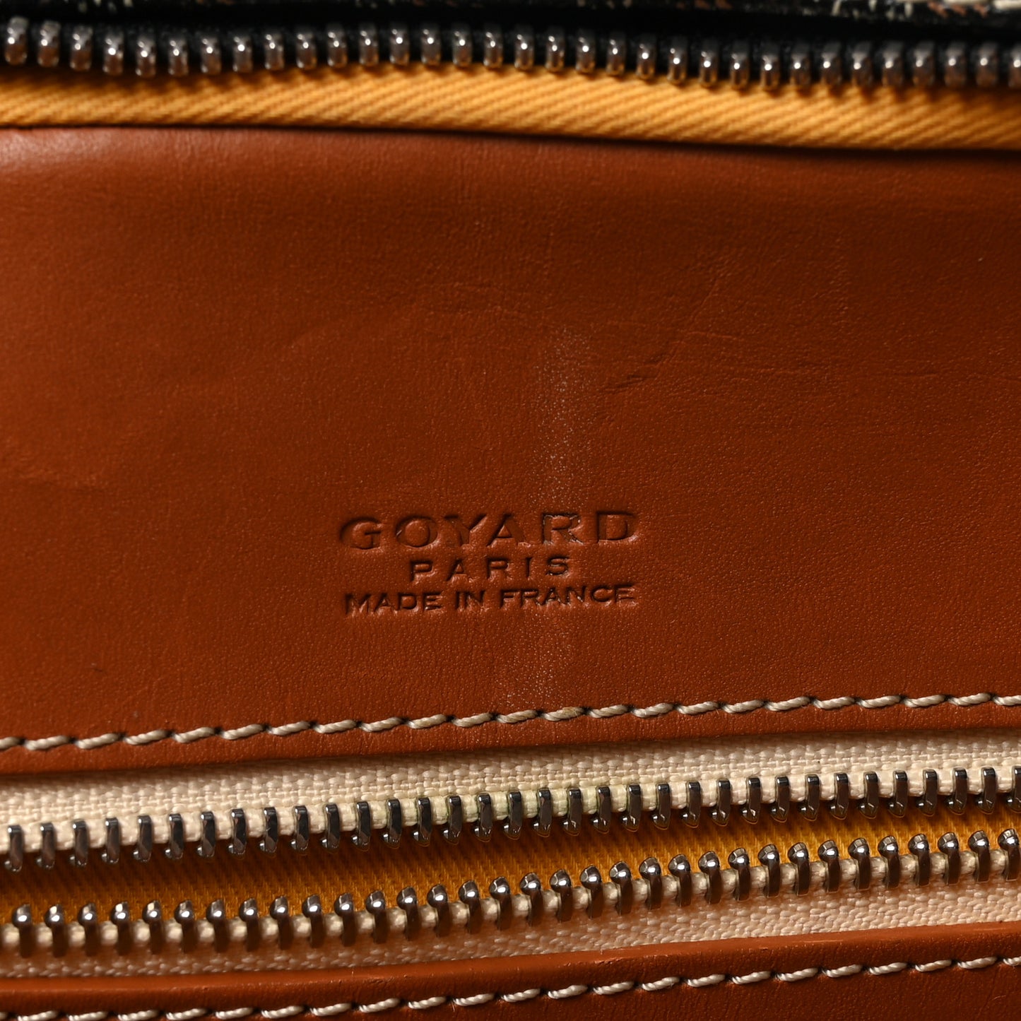 Goyardine Ambassade MM Briefcase Black Gold