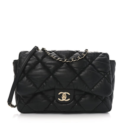 Chanel Calfskin Quilted Large Bubbly Flap Black 1 of 10