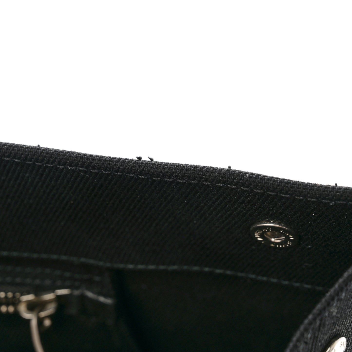 Linen Calfskin Rive Gauche Tote Black