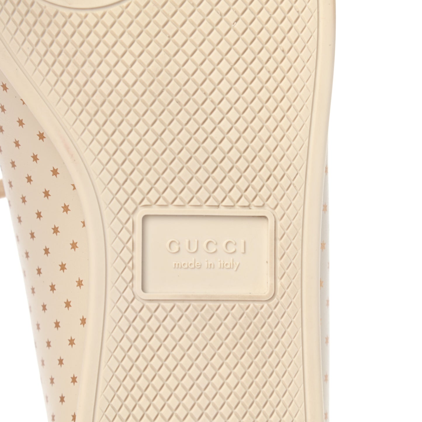 X SEGA Calfskin GUCCY Stars Womens Falacer Sneakers 42 White