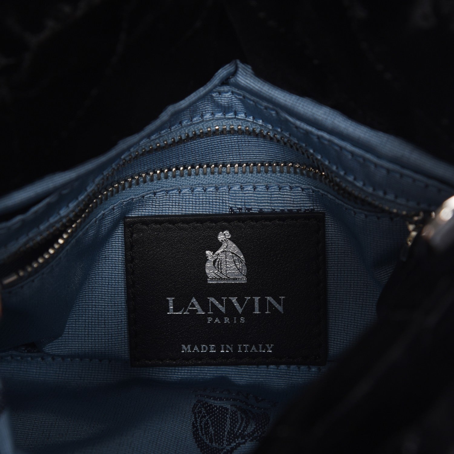 Lanvin Velvet Mini Sugar Flap Shoulder Bag Black 6 of 6
