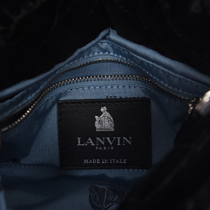 Lanvin Velvet Mini Sugar Flap Shoulder Bag Black 6 of 6