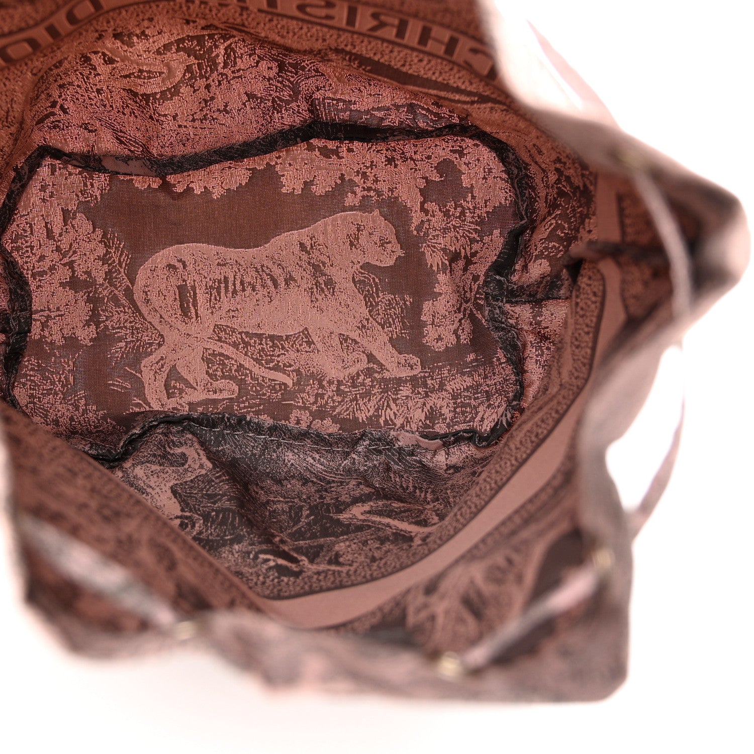 Christian Dior Technical Fabric Embroidered Toile De Jouy Sauvage DiorTravel Pouch Pink Gray 5 of 7