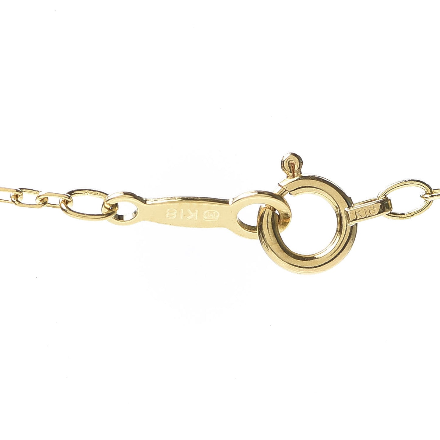 18K Yellow Gold Diamond Akoya Pearl 7mm Drop Pendant Necklace