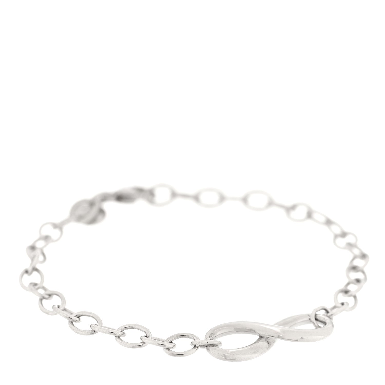 Tiffany Sterling Silver Infinity Chain Bracelet 1 of 3