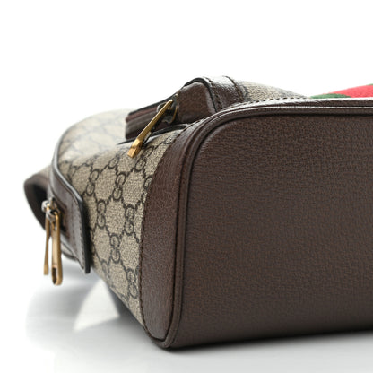 Gucci GG Supreme Monogram Calfskin Web Small Ophidia Day Backpack Beige Ebony New Acero 9 of 10