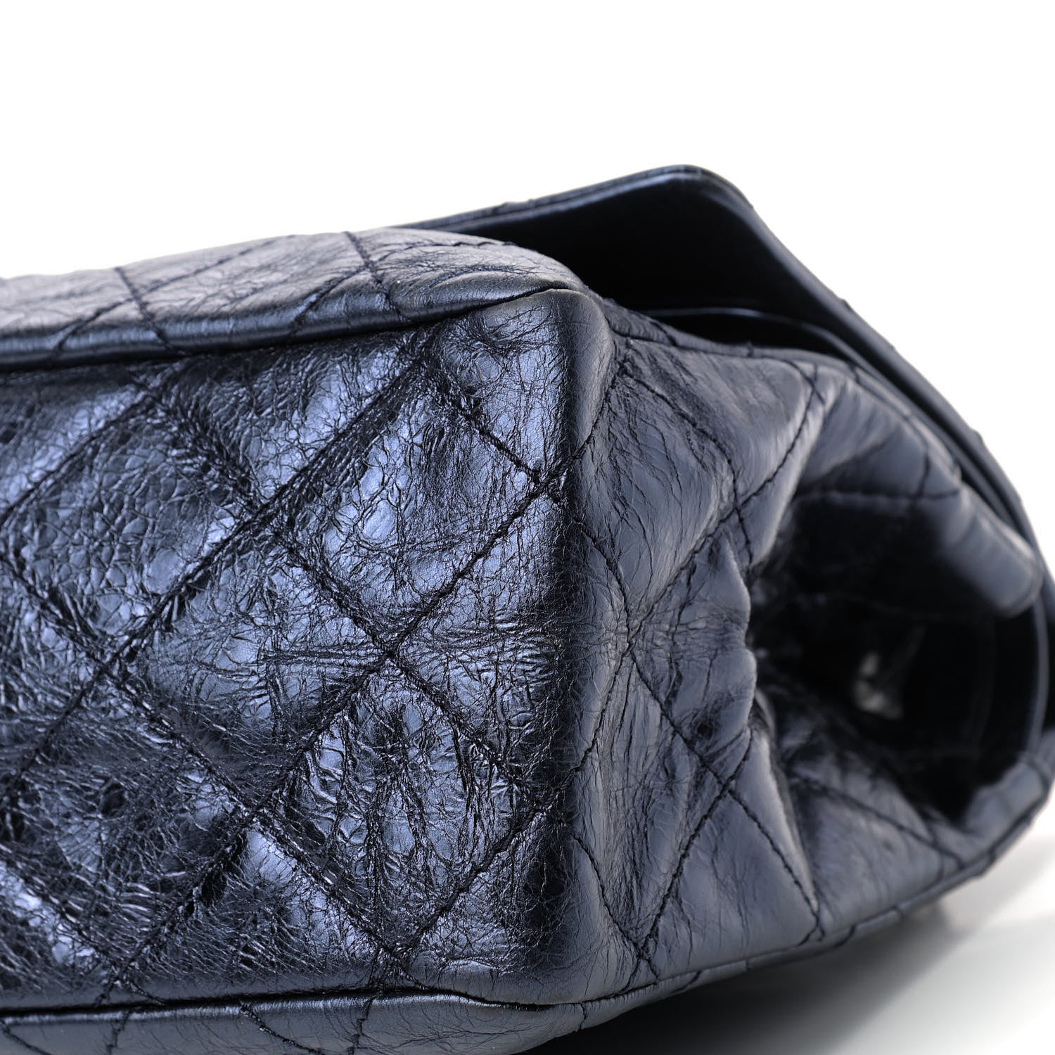 Chanel Metallic Aged Calfskin Quilted 2.55 Reissue 228 Flap Blue 8 of 8
