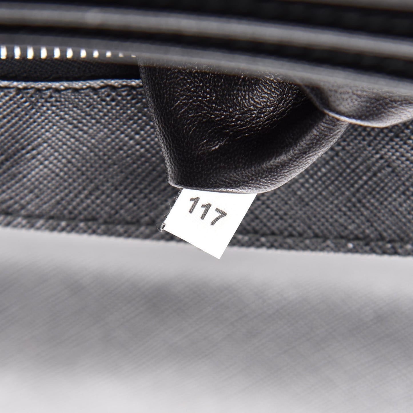 Saffiano Tessuto Nylon Chain Shoulder Bag Black