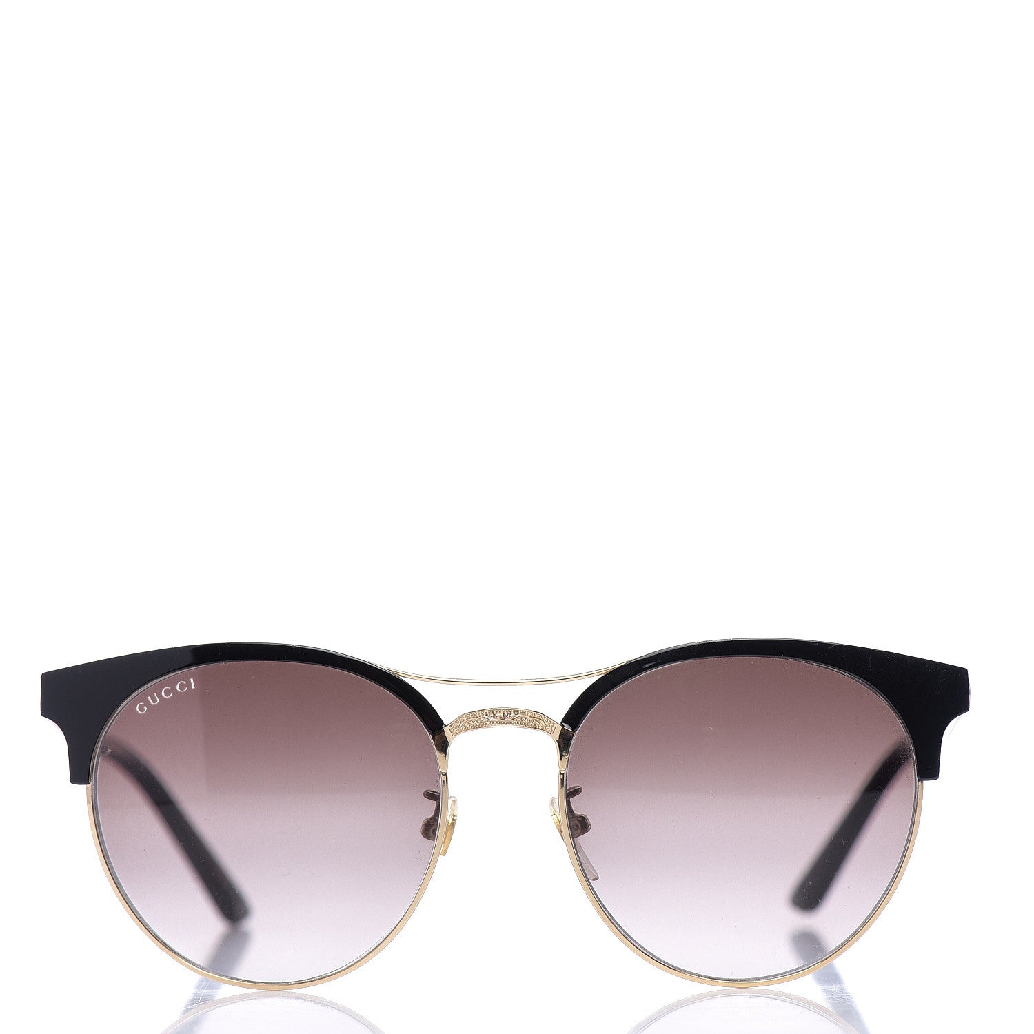 Gucci Round Metal GG0075SK Sunglasses Gold 2 of 8