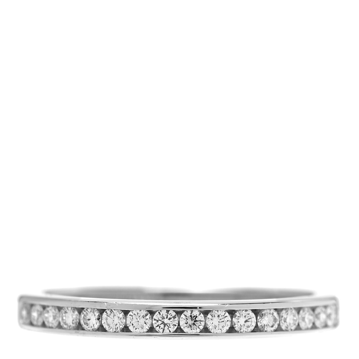 Tiffany Platinum Diamond .25ct Half Circle Wedding Band Ring 50 5.25 1 of 6