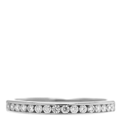 Tiffany Platinum Diamond .25ct Half Circle Wedding Band Ring 50 5.25 1 of 6
