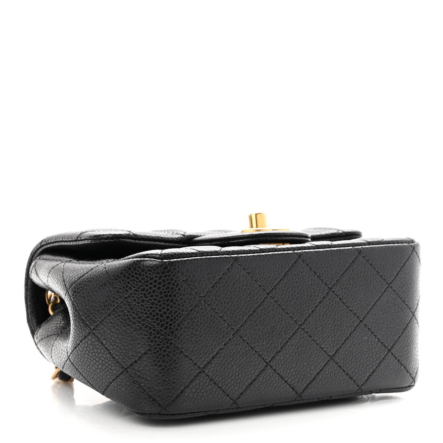 Caviar Quilted Mini Square Flap Black