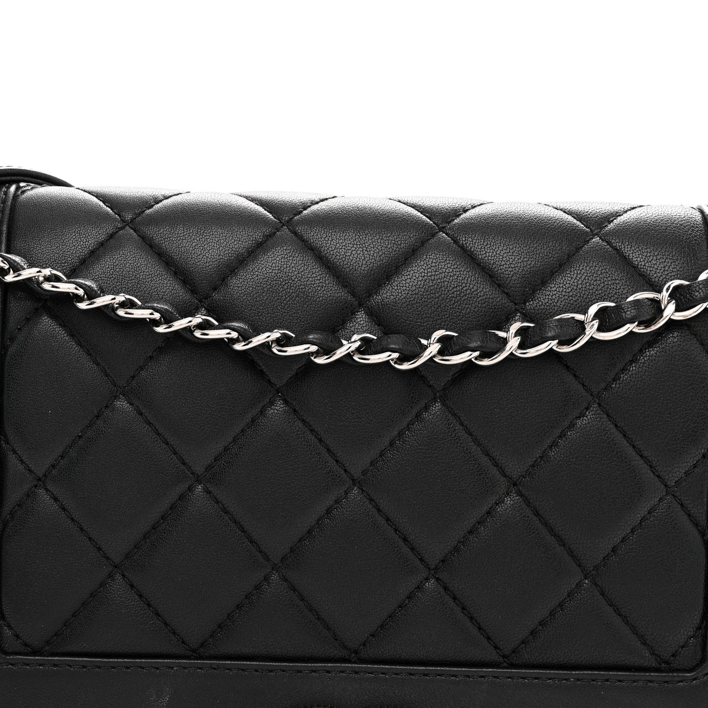 Sheepskin Quilted Vintage Mademoiselle Flap Black