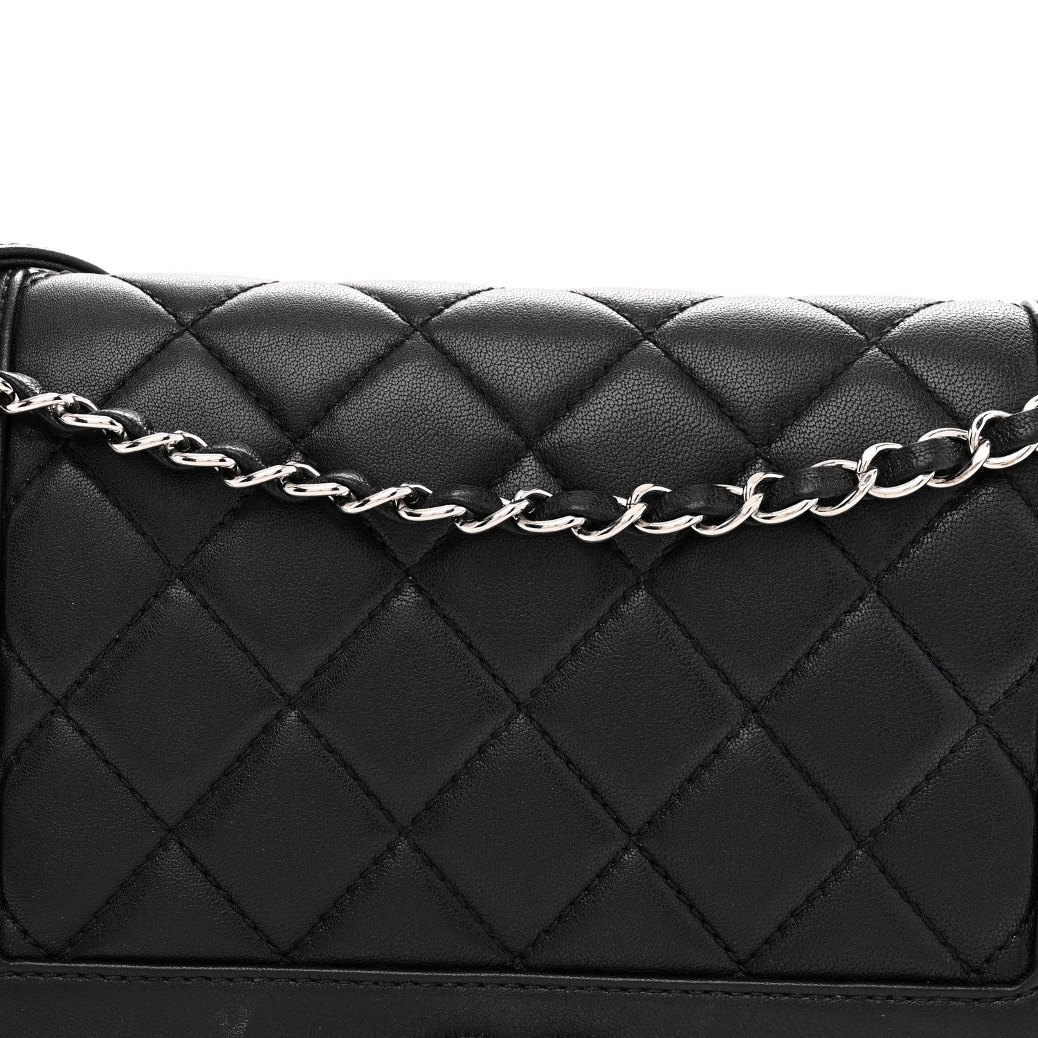 Chanel Sheepskin Quilted Vintage Mademoiselle Flap Black 8 of 13