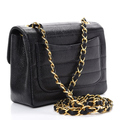 Chanel Caviar Horizontal Quilted Mini Square Flap Black 2 of 15