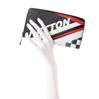 Louis Vuitton Epi Damier Race Zippy Wallet Black Yellow 2 of 10