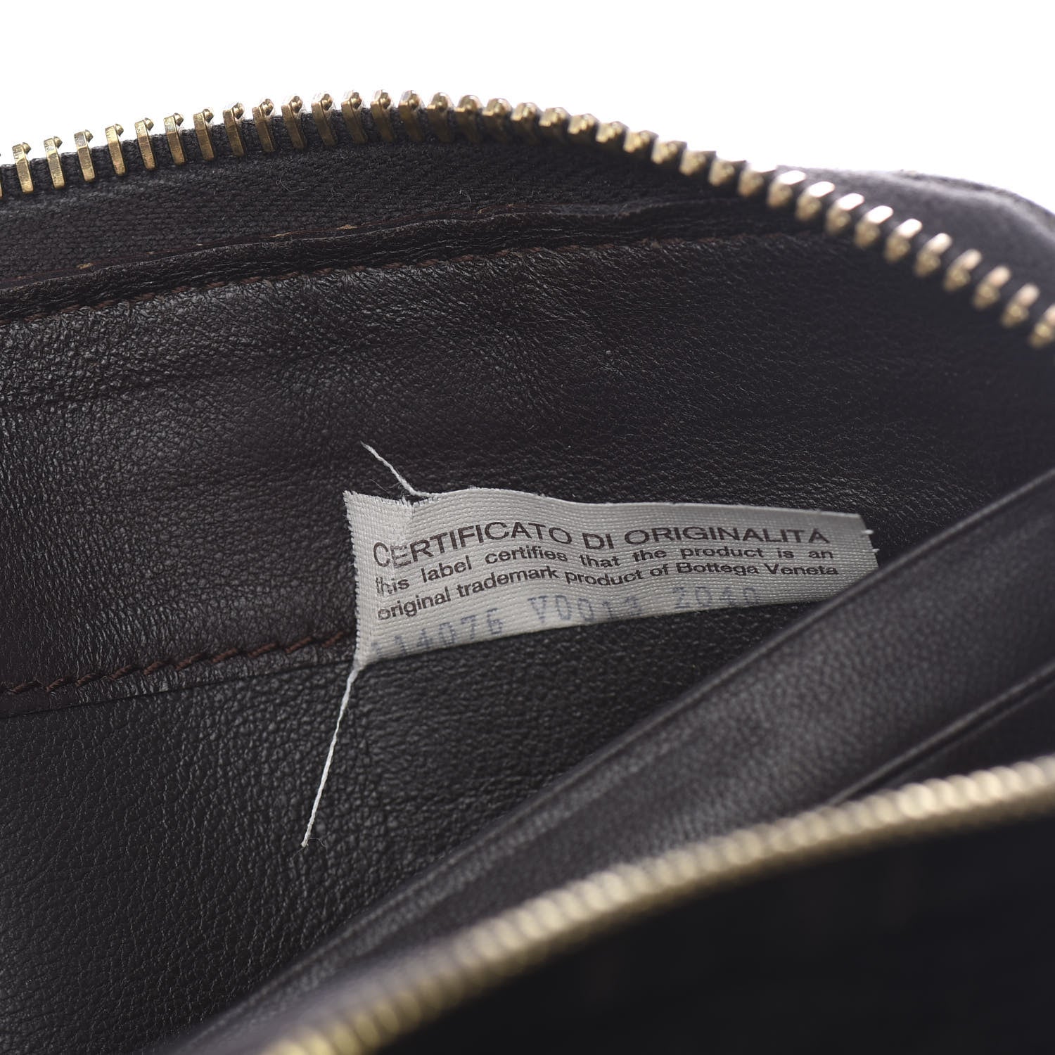 Bottega Veneta Nappa Intrecciato Zip Around Wallet Ebano 6 of 12
