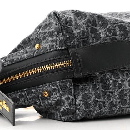 Christian Dior Oblique Denim Medium D-Journey Bag Grey 9 of 10