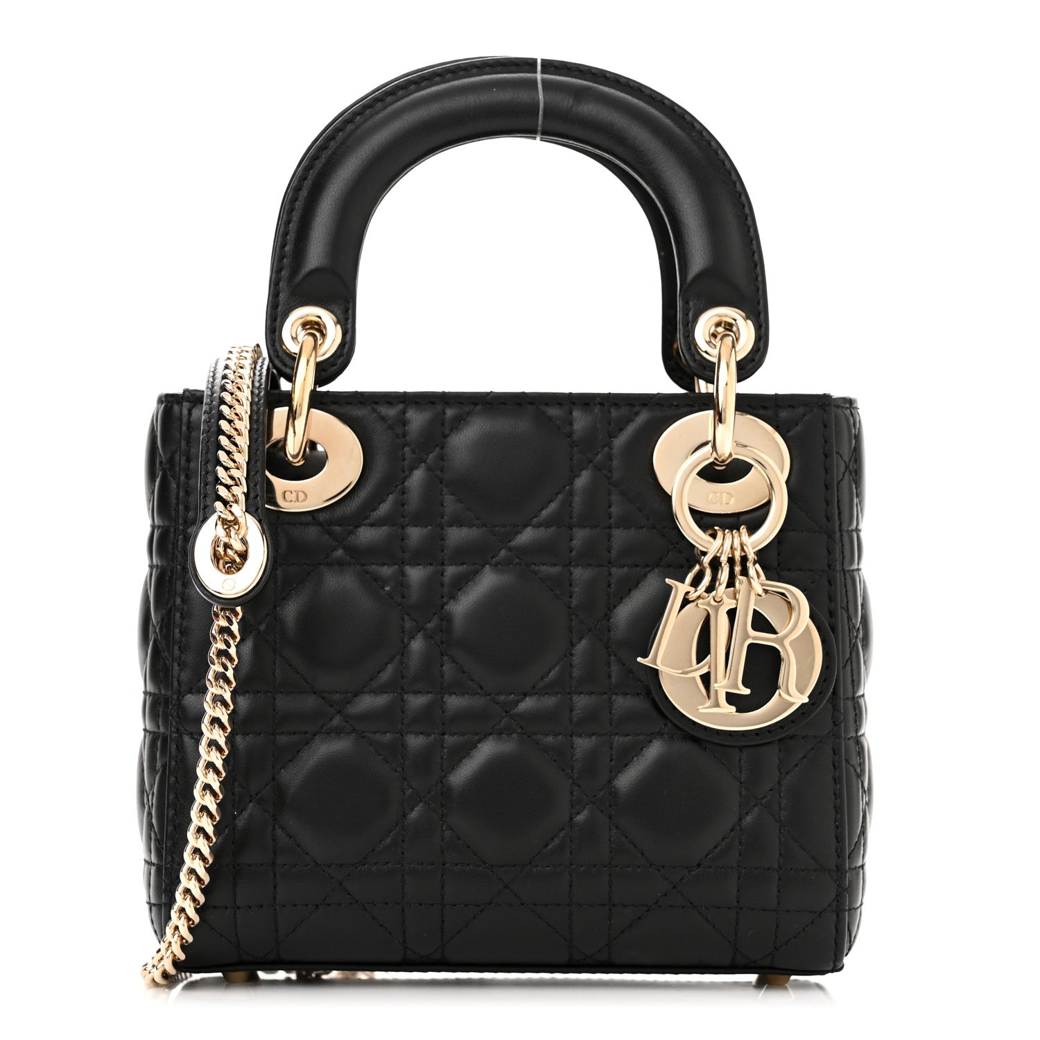 Christian Dior Lambskin Cannage Mini Lady Dior Black 1 of 10