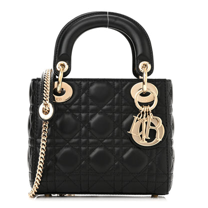 Christian Dior Lambskin Cannage Mini Lady Dior Black 1 of 10