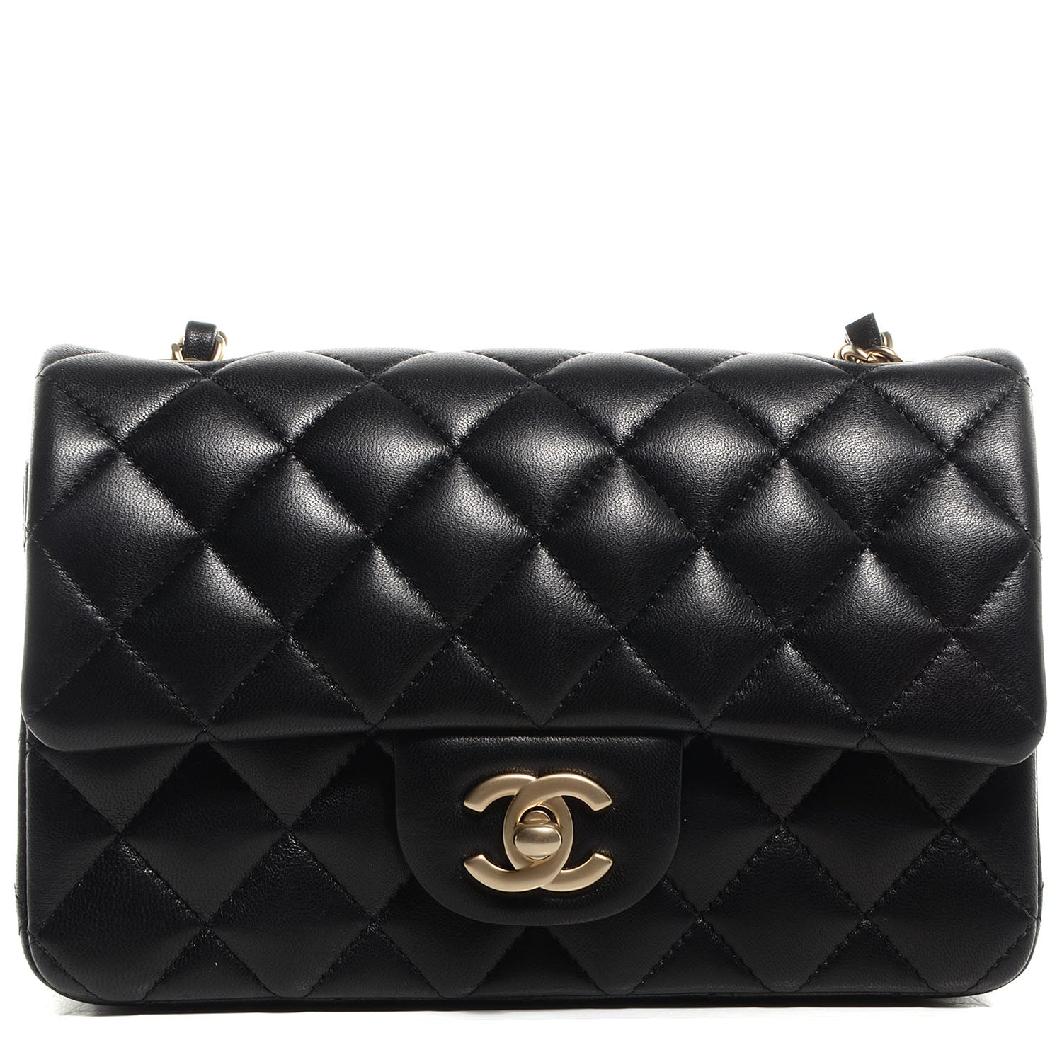 Chanel Lambskin Quilted Mini Rectangular Flap Black 10 of 20