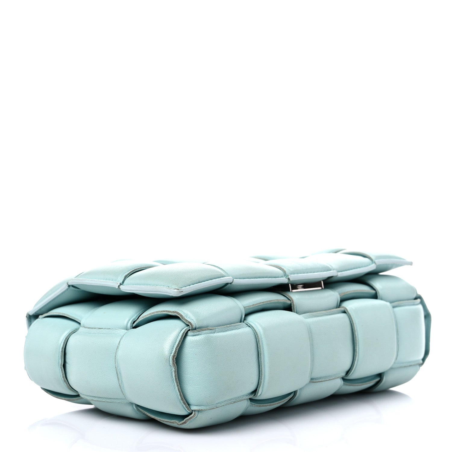Bottega Veneta Paper Calfskin Maxi Intreccio Padded Cassette Crossbody Bag Ice 4 of 21