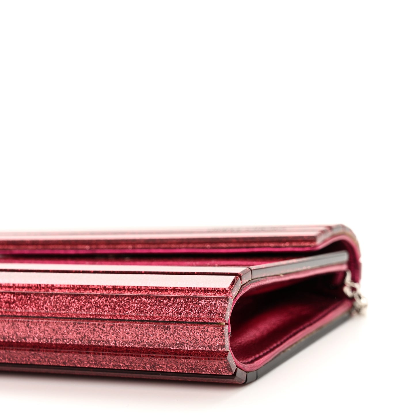 Acrylic Glitter Micro Candy Clutch Red