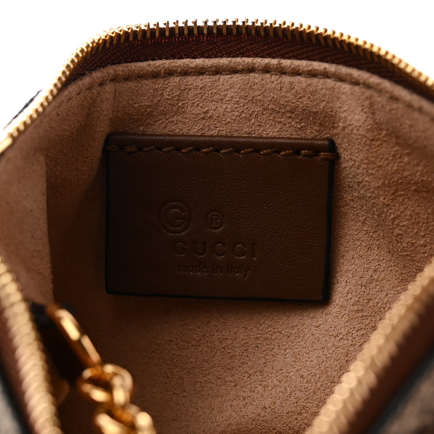 Gucci GG Supreme Monogram Key Case Beige Ebony Cuir 6 of 7