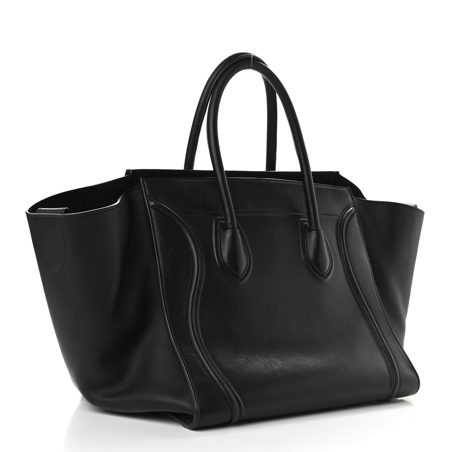 Supple Calfskin Medium Phantom Luggage Black