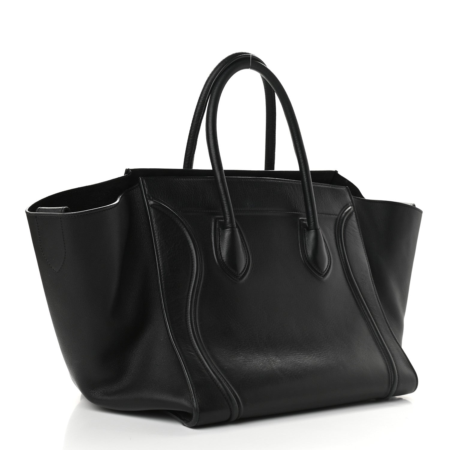 Celine Supple Calfskin Medium Phantom Luggage Black 3 of 9