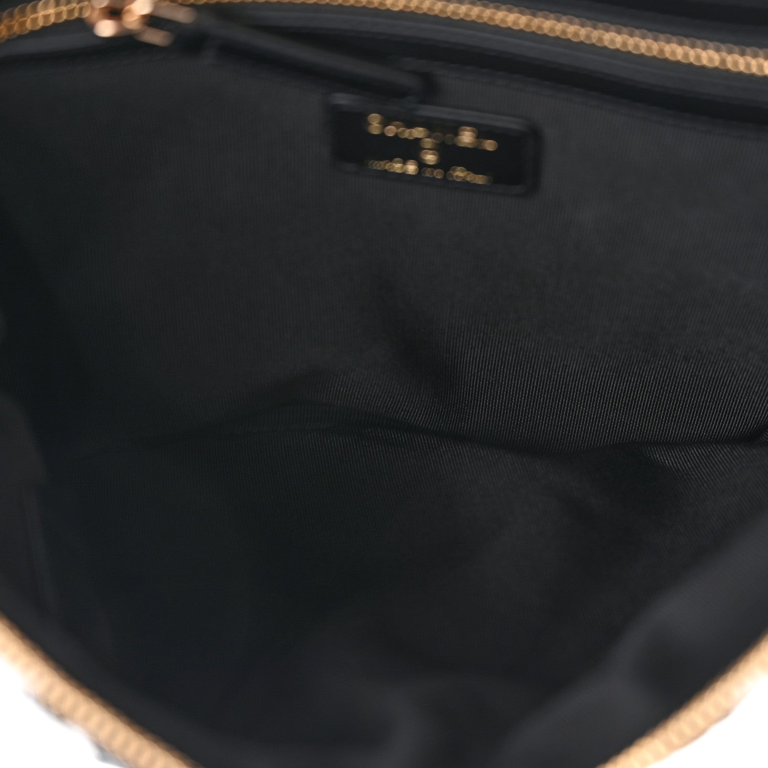 Chanel Tweed Quilted Medium Cosmetic Pouch Black Ecru White 5 of 7