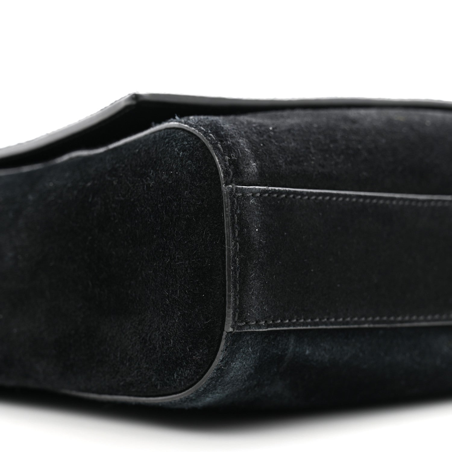 Saint Laurent Smooth Calfskin Suede Medium Reversible Monogram Kate Satchel Black 9 of 13